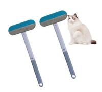 Lot de 3 épilateurs d'animaux 3 en 1 multifonction à manche long pour chat, brosse à poils de chat, épilateur portable, brosse à poils de chien, rouleau pour pieds, poils d'animaux, draps, tapis