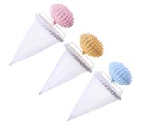 Lot de 3 épilateurs flottants pour le linge, les poils de chien et le linge, filtre flottant pour le linge, attrape-poils de chien pour machine à laver (rose, jaune, bleu)