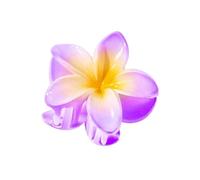 Lot de 3 épingles à cheveux élégantes et tendance - Grande taille - 8 cm - Fleur de plumeria - 13 cm - Carré - Mat - Accessoires pour cheveux pour femme (fuchsia)