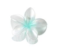 Lot de 3 épingles à cheveux élégantes et tendance - Grande taille - 8 cm - Fleur de plumeria - 13 cm - Carré - Mat - Accessoires pour cheveux pour femme (bleu clair)