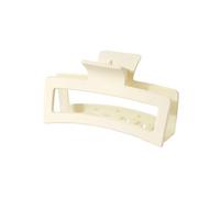 Lot de 3 épingles à cheveux élégantes et tendance - Grande taille - 8 cm - Fleur de plumeria - 13 cm - Carré - Mat - Accessoires pour cheveux pour femme (blanc laiteux)