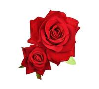 Lot de 3 épingles à cheveux en forme rose for mariée, accessoires fête for demoiselle d'honneur(Red)