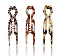 Lot de 3 épingles à cheveux Magic Grip en forme de U pour femmes, accessoires de coiffure en acétate pour chignons et chignons, peuvent contenir des cheveux épais/fins/longs (forme de chat 3 couleurs)