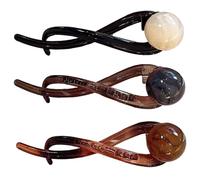 Lot de 3 épingles à cheveux torsadées françaises, 3 couleurs, élégantes, en perles, 4, 5 pouces, pour femmes et filles, pinces à griffes en perles faciles assortir pour chignon, usage quotidien,
