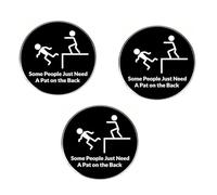 Lot de 3 épingles à épinglettes « Some People Just Need a Pat on the Back », épingles inspirantes pour les amis et les proches, 3cm x 3cm, Métal