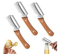 Lot de 3 Éplucheur Multifonction en Acier Inoxydable, 2 en 1 Éplucheur de Légumes Multifonctionnel avec lame et Ouvre-Bouteille en Acier Inoxydable ultra Tranchant, pour Fruits, Citrouille, Papaye