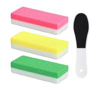 Lot de 3 éponges à récurer les pieds, 1 planche à récurer double face pour les pieds, brosse à récurer les pieds en pierre ponce, outil pour enlever la peau morte