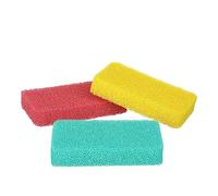Lot de 3 éponges anti-rayures multicolores de couleur silicone Nettoyage à domicile