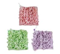Lot de 3 éponges de bain douces avec porte-savon intégré pour une mousse rapide et une douche douce - Rangement du savon essentiel