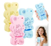 Lot de 3 éponges de bain exfoliantes magiques pour le corps, éponges de bain exfoliantes super douces pour la douche, les femmes et les hommes, pour enlever les peaux mortes pour adultes et enfants