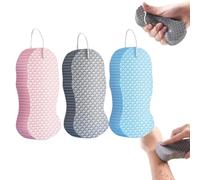 Lot de 3 éponges de bain exfoliantes magiques super douces pour enlever les peaux mortes pour adultes, enfants et femmes enceintes, douces pour la peau et réutilisables, alternative aux gants