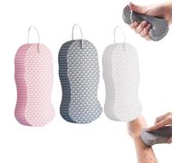 Lot de 3 éponges de bain exfoliantes magiques super douces pour enlever les peaux mortes pour adultes, enfants et femmes enceintes, douces pour la peau et réutilisables, alternative aux gants