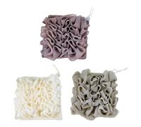 Lot De 3 Éponges De Bain Pratiques Pour Un Nettoyage Efficace Avec Poche À Savon Intégrée Et Production De Bulles Riches Pour Porte-savon.