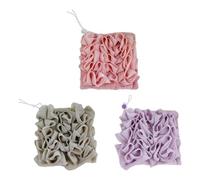 Lot De 3 Éponges De Bain Pratiques Pour Un Nettoyage Efficace Avec Poche À Savon Intégrée Et Production De Bulles Riches Pour Porte-savon.