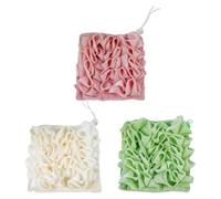 Lot De 3 Éponges De Bain Pratiques Pour Un Nettoyage Efficace Avec Poche À Savon Intégrée Et Production De Bulles Riches Pour Porte-savon.