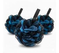 Lot de 3 éponges de douche exfoliantes en luffa avec maille double couche douce, idéale pour un gommage doux du corps à la maison