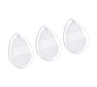 Lot de 3 éponges de maquillage transparentes réutilisables pour fond de teint liquide, anti-cernes et blushes