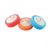 Lot de 3 éponges de polissage de voiture de 150 mm pour filetage M14, têtes de polissage en mousse souple avec motif mat, réutilisables pour brillance de véhicule (A)