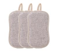 Lot de 3 Éponges Double Faces Réutilisables, Eponge Vaisselle Lavables en Machine, Eponge Magique Lavable Cuisine Microfibre éponge Anti Rayure et Multi-Surfaces (D)