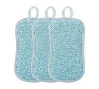 Lot de 3 Éponges Double Faces Réutilisables, Eponge Vaisselle Lavables en Machine, Eponge Magique Lavable Cuisine Microfibre éponge Anti Rayure et Multi-Surfaces (B)