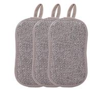 Lot de 3 Éponges Double Faces Réutilisables, Eponge Vaisselle Lavables en Machine, Eponge Magique Lavable Cuisine Microfibre éponge Anti Rayure et Multi-Surfaces (C)