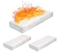 Lot de 3 éponges en laine de céramique, 30 x 10 x 1 cm, CMS en fibres bio-fibres pour cheminée au bioéthanol, cheminée de cheminée, sécurité incendie, blanc
