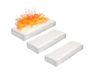 Lot de 3 éponges en laine de céramique pour foyer de table, combustible au bioéthanol pour cheminées sans aération, mèche de feu prolongée, combustibles de base pour cheminées au bioéthanol