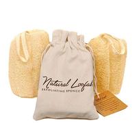 Lot de 3 éponges en luffa naturel - 100% naturel égyptien - Éponge de bain Loofah pour le corps. Luffa Lofa Loofa de qualité supérieure pour exfolier votre peau. Set of 2