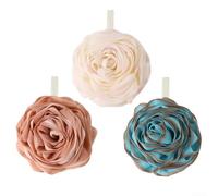 Lot de 3 éponges en luffa PE 16 cm Couleur dégradée | Taille extra large de 16 cm, texture en maille douce, génération de mousse riche, dégradé de couleurs macarons, lot de 3