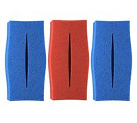 Lot de 3 éponges filtrantes de rechange pour Oase Biotec 5 (2 x grossiers 10ppi + 1 x fine 30ppi) | Lot de 2 x bleu, 1 x rouge