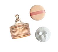 Lot de 3 éponges Fluffies avec supports en verre scellés pour application cosmétique