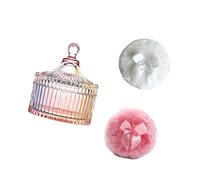 Lot de 3 éponges Fluffies avec supports en verre scellés pour application cosmétique