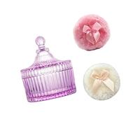 Lot de 3 éponges Fluffies avec supports en verre scellés pour application cosmétique