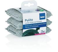 Kela 11647 Pulito Eponge Métallique 3 Pièces Polyester Argent 125 X 8 X 25 Cm