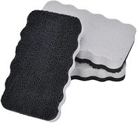 Lot de 3 éponges pour tableau blanc, magnétiques et lavables à la main, en microfibre, pour tableau à feuille, tableau mémo, tableau magnétique, tableau d'écriture (3 gris)