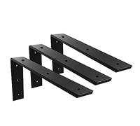 Lot de 3 équerres de support de comptoir en granit robuste de 40,6 cm x 15,2 cm x 6,3 cm - Corbeaux de cheminée pour comptoirs en quartz/granit/bois/béton/stratifié