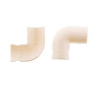 Lot de 3 Équerres pour Conduits ZENITECH Diamètre 20mm Blanc