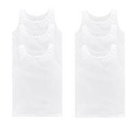 Lot de 3 et 6 sous-vêtements pour filles, gilet 100 % coton pour la rentrée scolaire, super doux pour enfants, sans manches, débardeurs confortables sans manches pour enfants de 2 à 13 ans, Blanc (lot