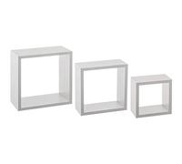 FIVE Simply Smart - Lot de 3 Étagères Murales "Cube" 25cm Blanc Blanc G