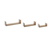 Lot de 3 Étagères Murales "Bord" 42cm Chêne Naturel