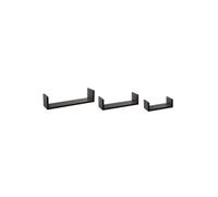 FIVE Simply Smart - Lot de 3 Étagères Murales "Bord" 42cm Noir Noir, Noir G