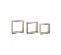 5five - 3 grandes étagères murales ""fixy"" cube effet chêne gris