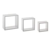 Lot de 3 Étagères Murales ""Cube"" 25cm Blanc