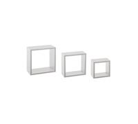 Paris Prix – Étagères murales – Cube – Lot de 3 – Petit modèle – Blanc (15/20/25 cm)
