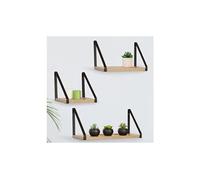 IDMarket Lot de 3 étagères murales Detroit design industriel Multicolore