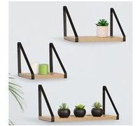 IDMarket Lot de 3 étagères murales Detroit design industriel Multicolore