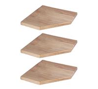 Lot de 3 étagères murales flottantes d'angle pour salle de bain, chambre à coucher, salon, 15 cm, solution de rangement élégante pour économiser de l'espace
