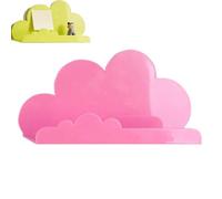 Lot de 3 étagères murales flottantes décoratives en forme de nuage de rêve pour chambre à coucher, salon, avec boulon d'extension, 27 x 8 cm, rose