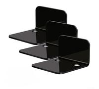 Lot de 3 étagères murales flottantes en acrylique conçues pour appareils photo et moniteurs de bébé, installation sans perçage, style minimaliste flottant avec système de gestion des fils (0163-3)