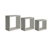ÉTAGÈRES CUBIQUES MURALES LOT DE 3 CUBES MODULAIRES À CHOIX MOD. INCUBO SLIM